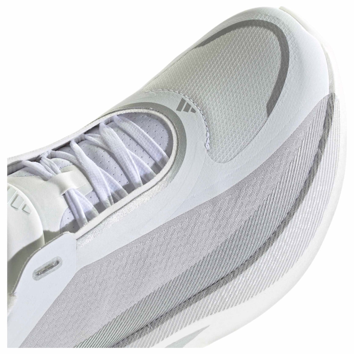 adidas Hyperboost Edge - Mens Running Shoes - Cloud White/Solid Grey/Silver Metallic - image 8