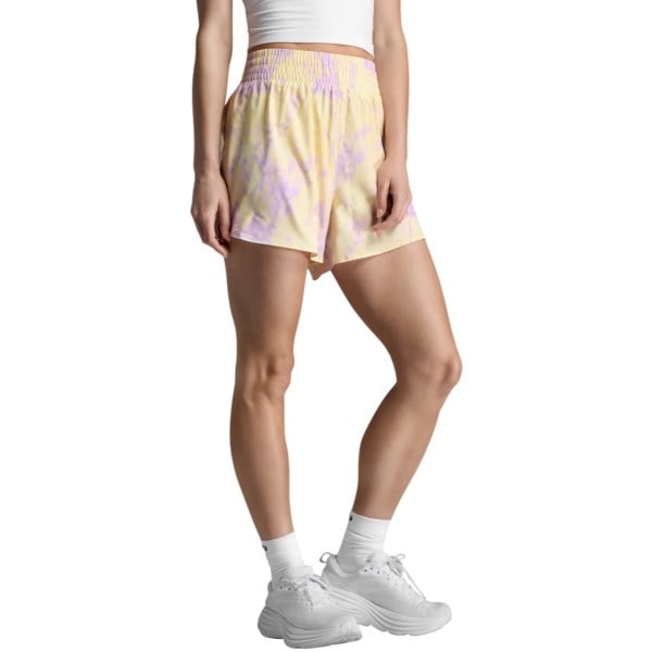 2XU Aero Hi-Rise Womens Running Shorts - Pixel Lemon/White Reflective
