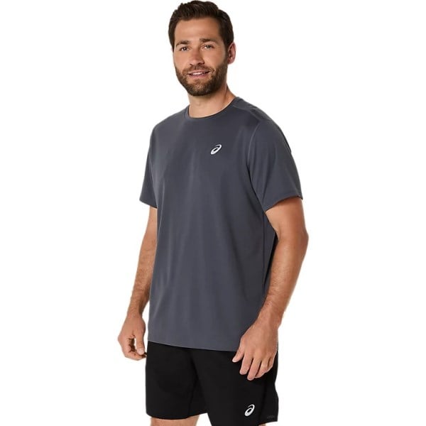 Asics Silver Mens Short Sleeve Running T-Shirt - Carrier Grey