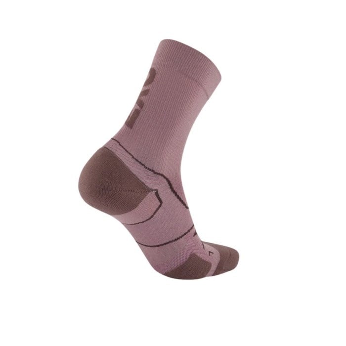 2XU Vectr Cushion Crew - Unisex Running Socks - Musk/Currant - image 2