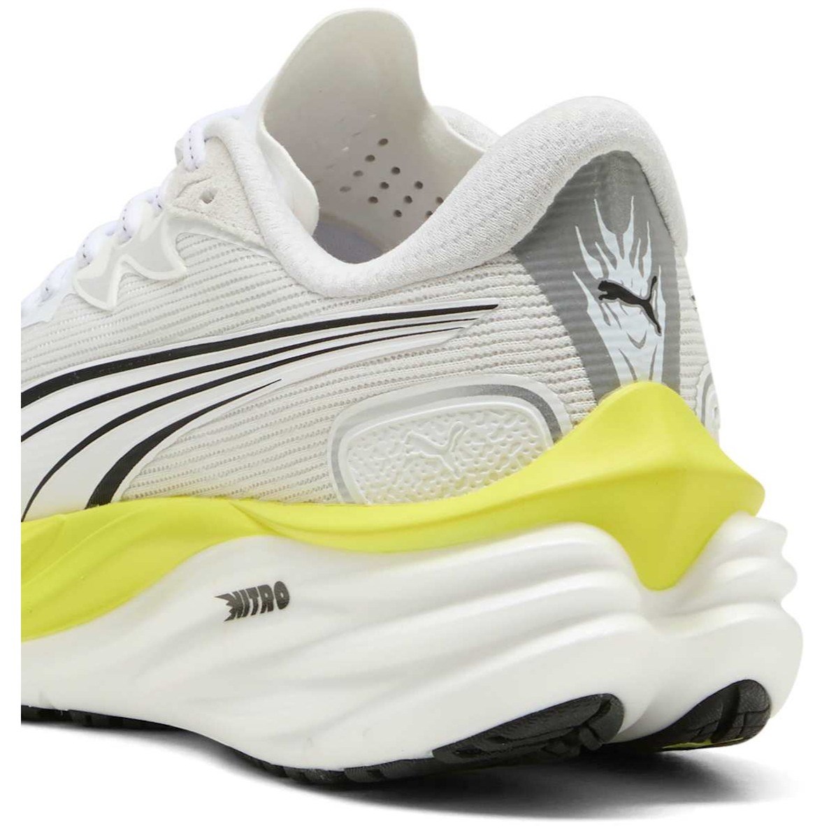 Puma Velocity Nitro 4 - Mens Running Shoes - Puma White/Lux Lime