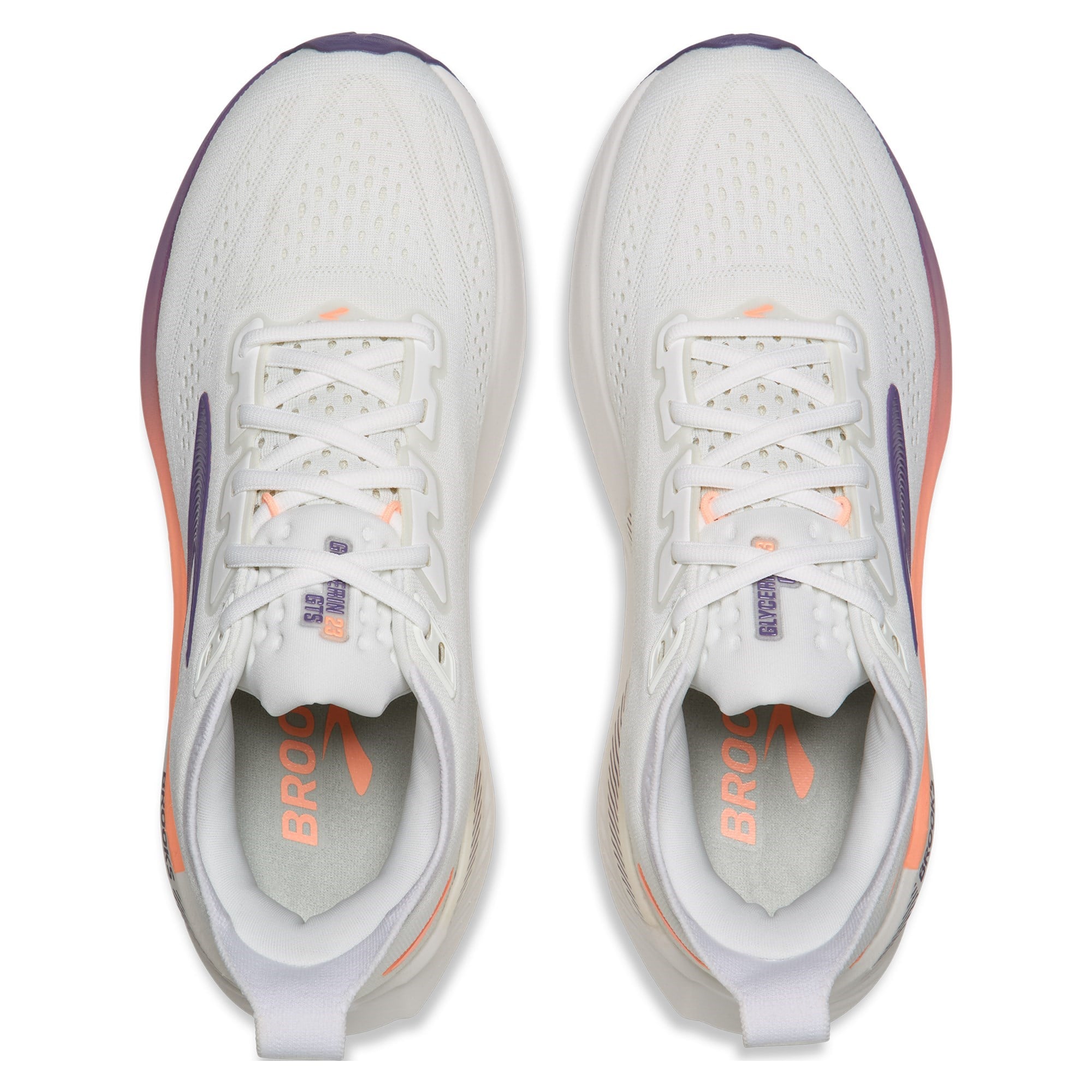 Brooks Glycerin GTS 23 - Womens Running Shoes - White/Mulled Grape/Clear - image 4