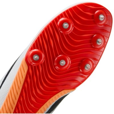 Nike Zoom Rival Sprint - Unisex Sprint Spikes - White/Obsidian/Bright Crimson/Hyper Turq