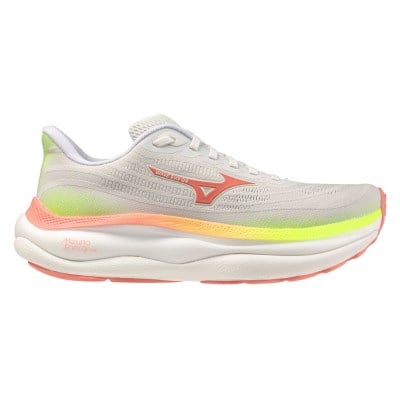 Mizuno Wave Sky 9 - Womens Running Shoes - White/Desert Flower/Lime Pulp