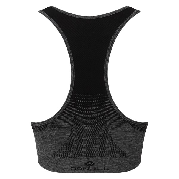 Ronhill Life Run Womens Sports Bra - Black/Grey Marl