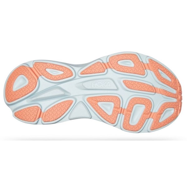 Hoka Bondi 8 - Womens Running Shoes - Shell Coral/Peach Parfait
