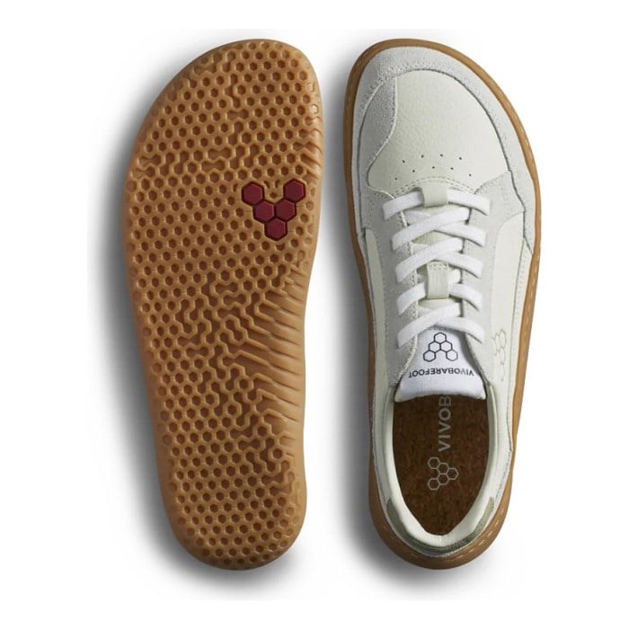 Vivobarefoot Gobi III Sneaker Leather - Mens Walking Shoes - Limestone/Dusty Green - image 3