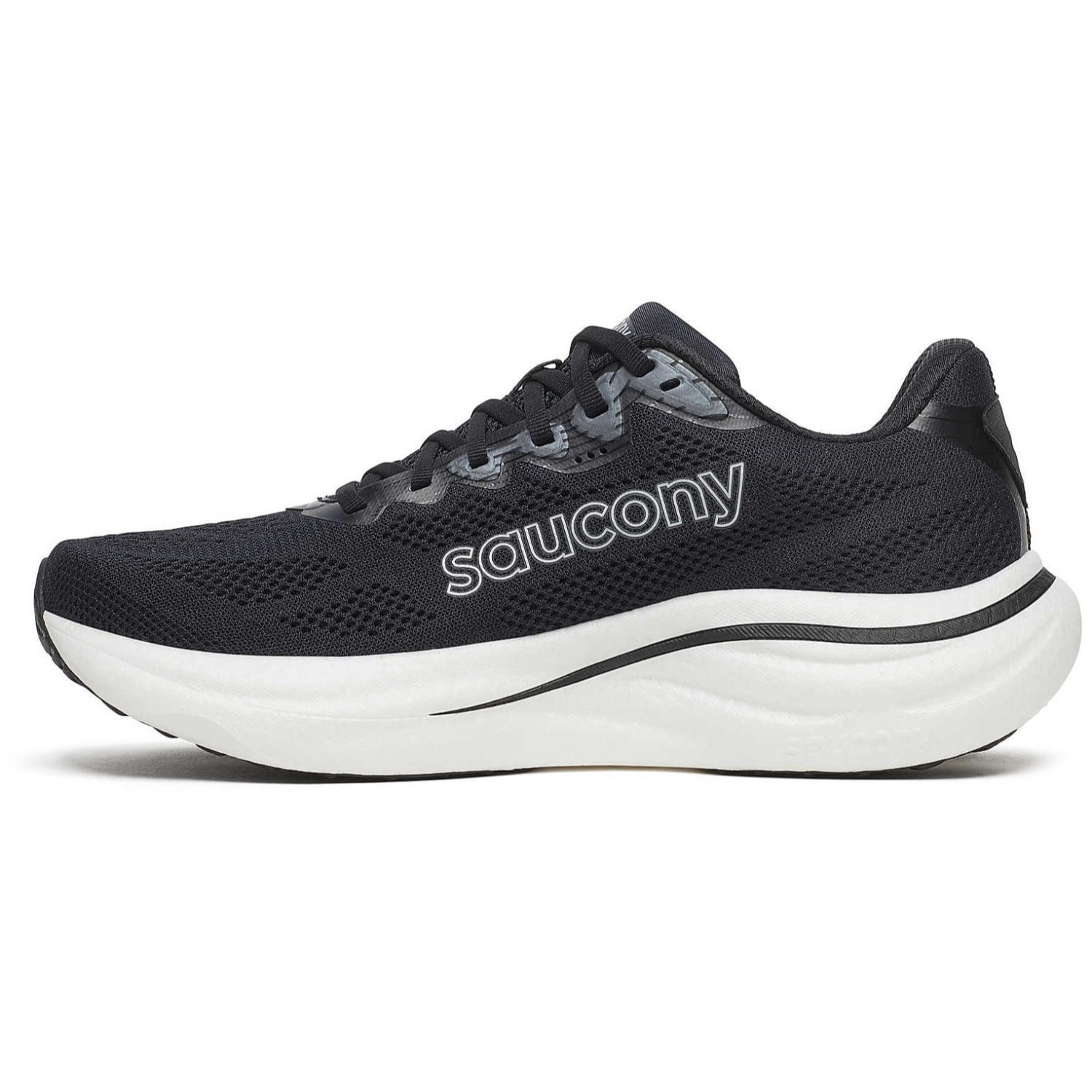 Saucony Ride 19 - Mens Running Shoes - Black/Silver