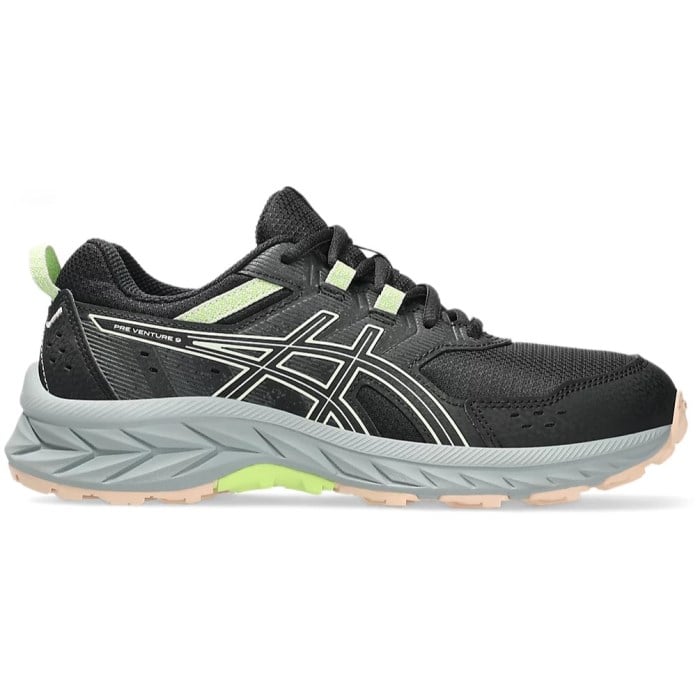 Asics Gel Venture 9 GS - Kids Trail Running Shoes - Black/Whisper Green