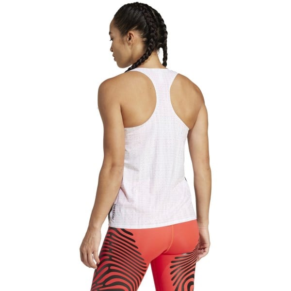 adidas Womens Adizero Run Singlet - White Light/Solid Grey