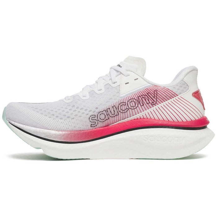 Saucony Endorphin Azura - Mens Running Shoes - White/Salsa