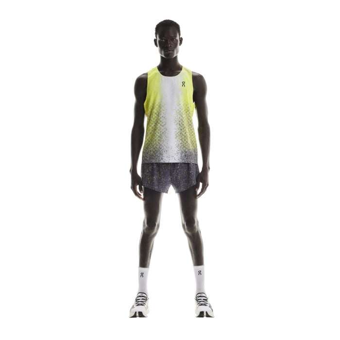 On Mens Race Singlet - Lime