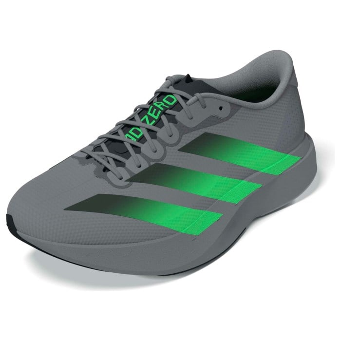 adidas Adizero Evo SL Woven - Mens Running Shoes - Grey/Screaming Green/Carbon