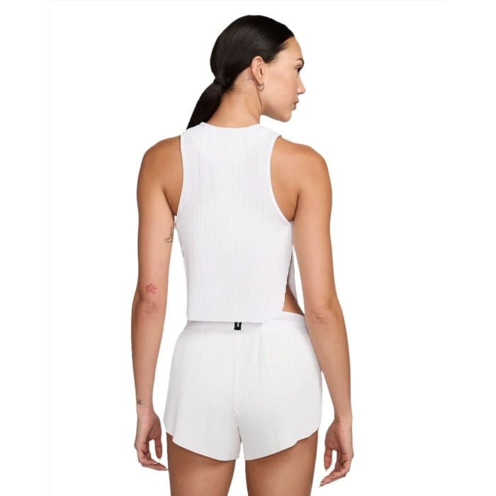 Nike Aeroswift Dri-Fit ADV Cropped Womens Running Tank - White/Black