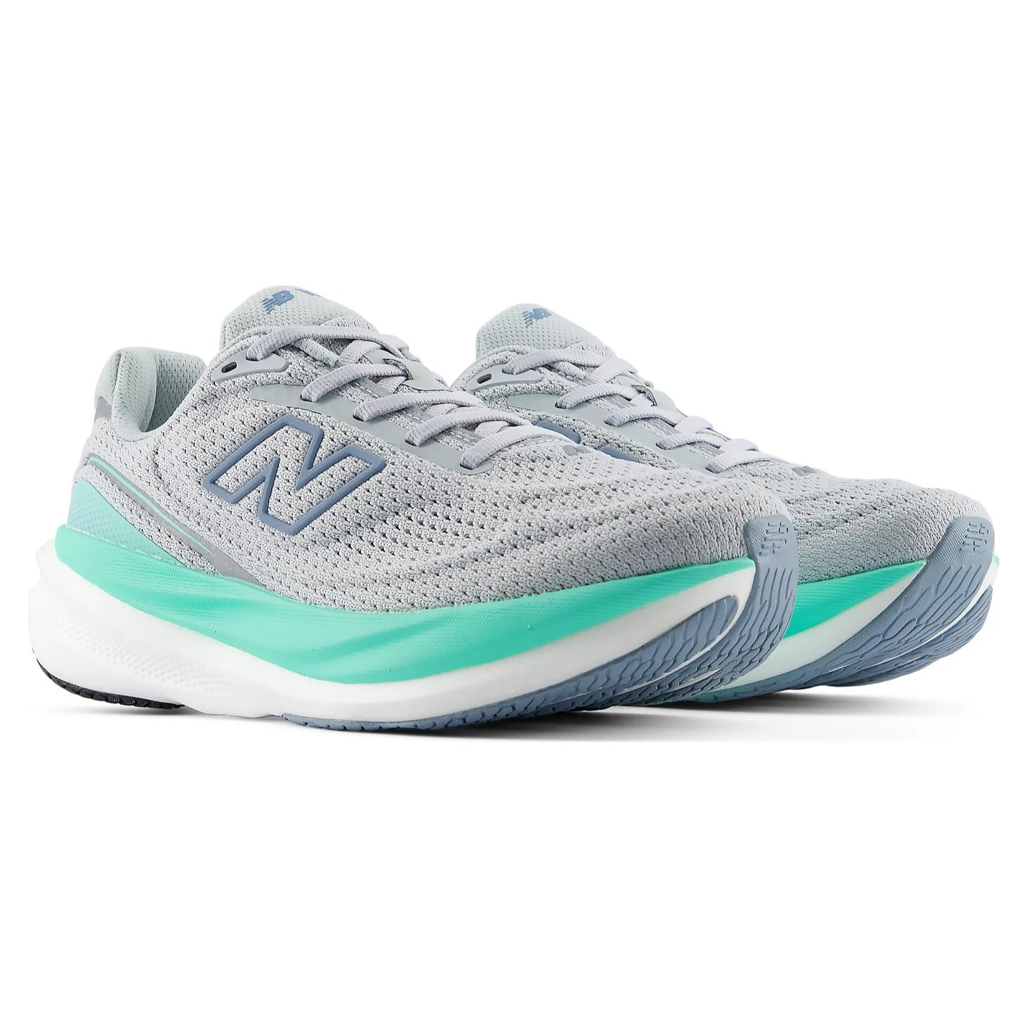 New Balance 1080v15 - Womens Running Shoes - Light Zinc Blue/Bright Mint - image 6