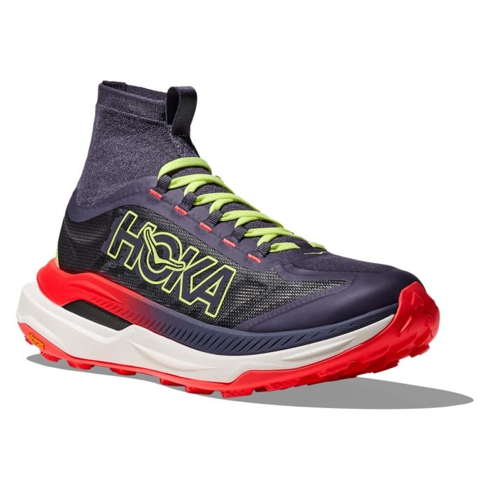 Hoka Tecton X 3 - Mens Trail Running Shoes - Squid Ink/Neon Flame