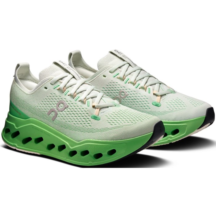 On Cloudsurfer Max - Womens Running Shoes - Mineral/Honeydew