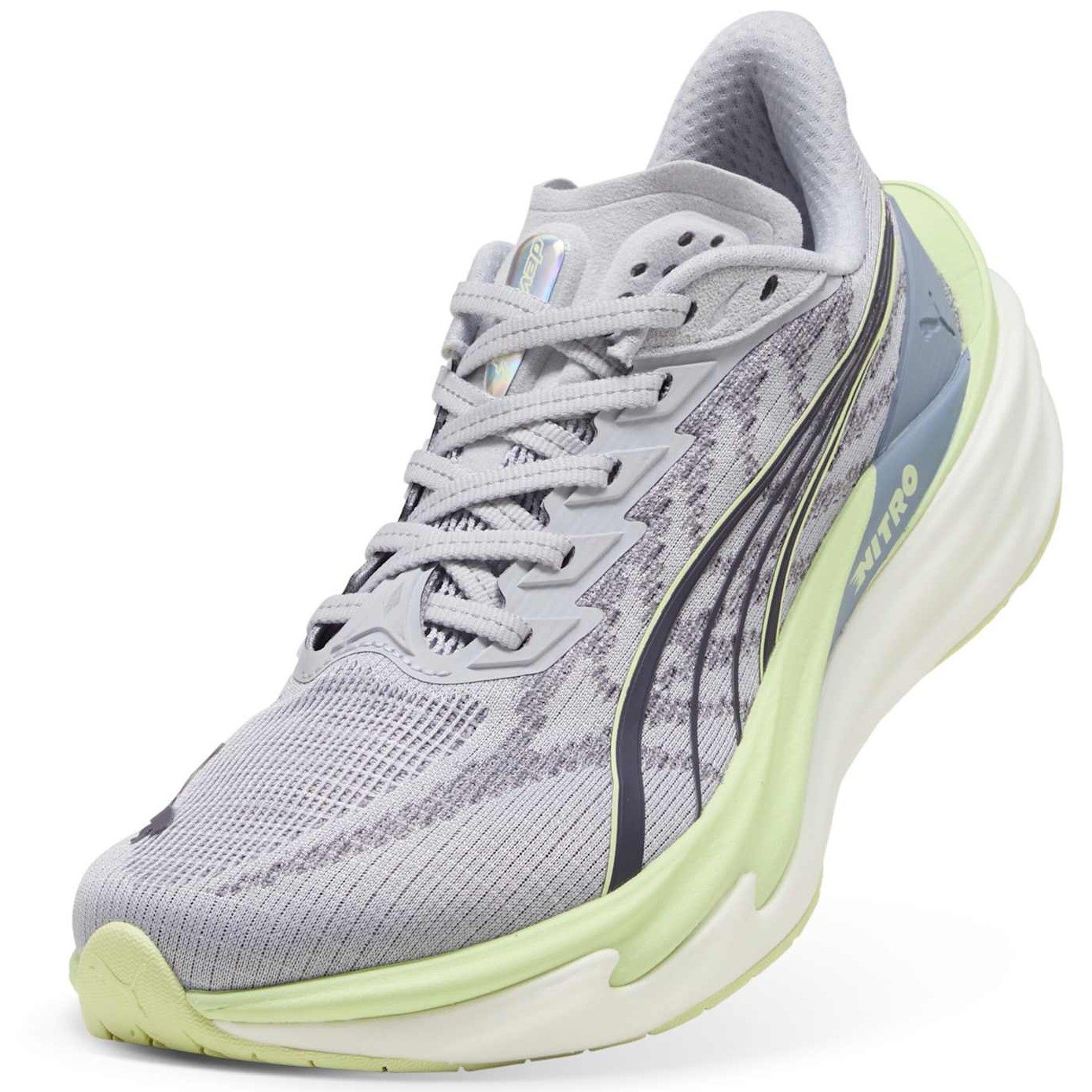 Puma Deviate Nitro 4 - Womens Running Shoes - Vibrant Silver/Apple Spritz