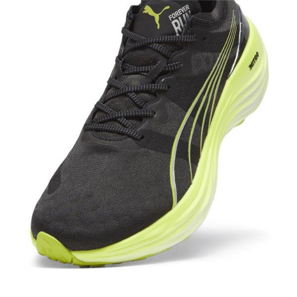 Puma ForeverRun Nitro - Mens Running Shoes - Black/Lime Pow/Mineral Gray