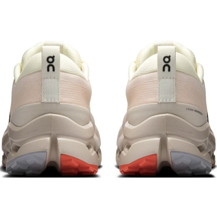 On Cloudsurfer Trail 2 - Womens Trail Running Shoes - Ivory/Salmon