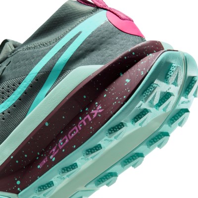 Nike ZoomX Zegama Trail 2 - Mens Trail Running Shoes - Clay Green/Bleached Turq/Mint Foam