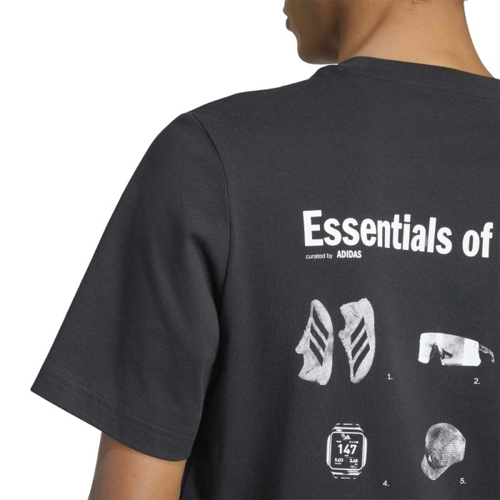 adidas Run Essentials Mens Graphic T-Shirt - Black - image 4