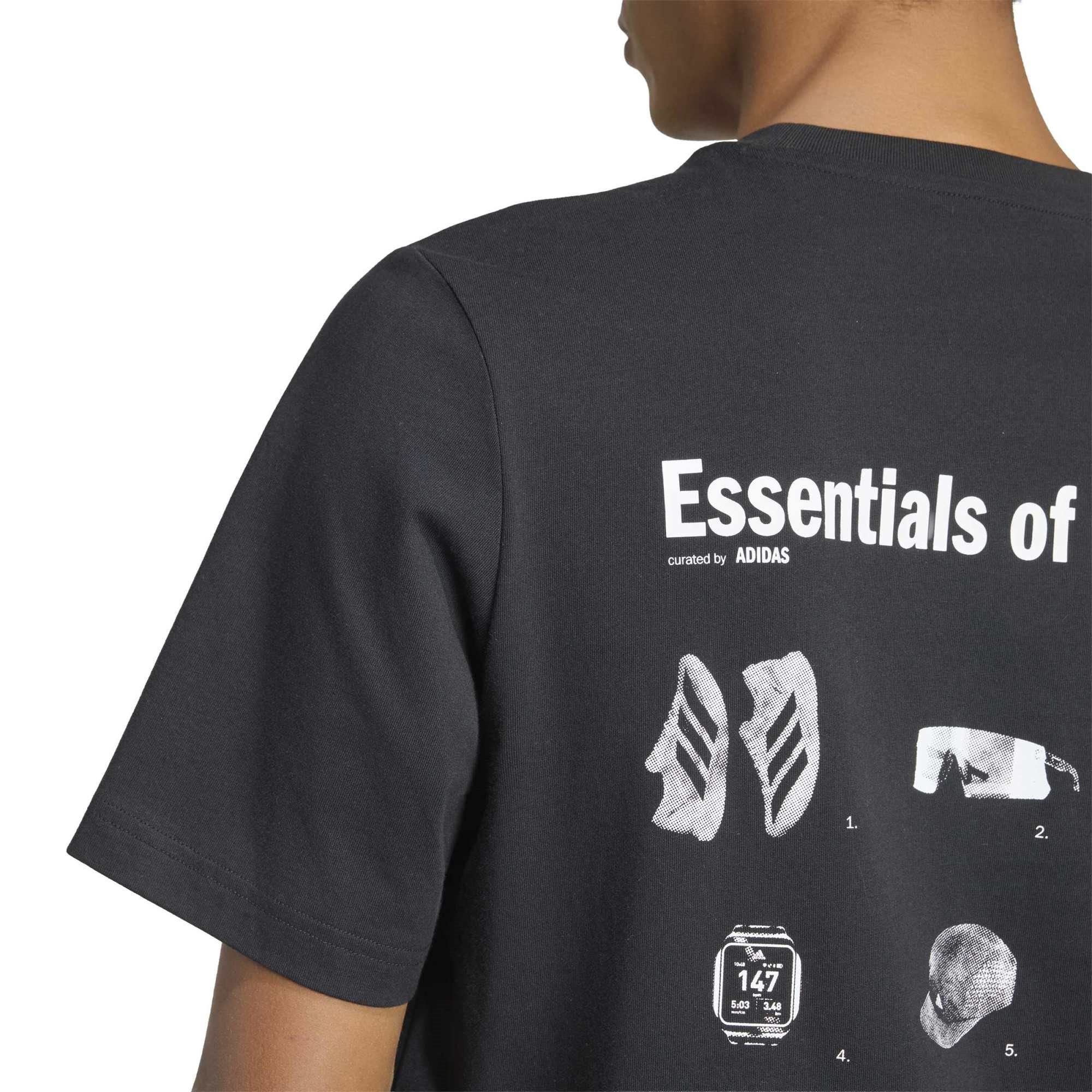 adidas Run Essentials Mens Graphic T-Shirt - Black - image 4