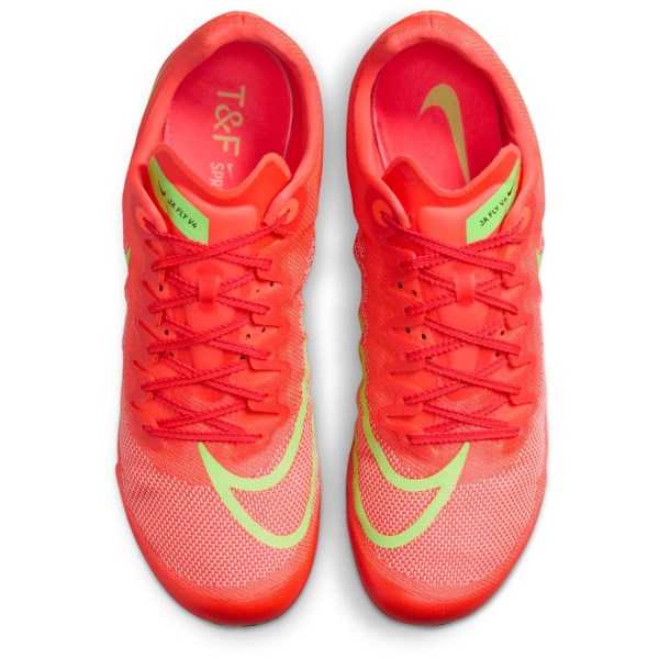 Nike Ja Fly 4 - Unisex Sprint Track Spikes - Bright Crimson/Washed Coral