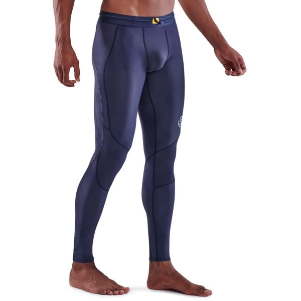 Skins Series-3 Mens Compression Long Tights - Navy Blue