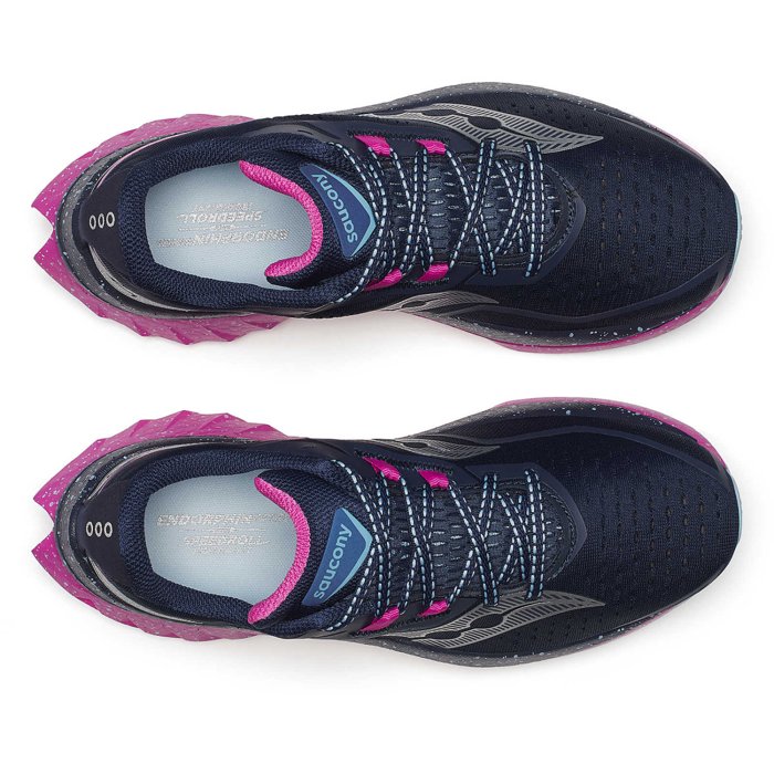 Saucony Endorphin Speed 4 - Womens Running Shoes - Navy/Fuchsia
