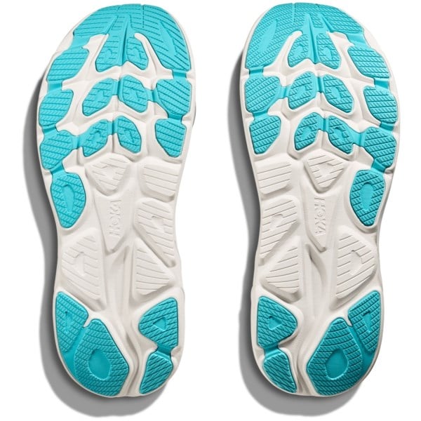 Hoka Clifton 10 - Mens Running Shoes - White/Sky Blue