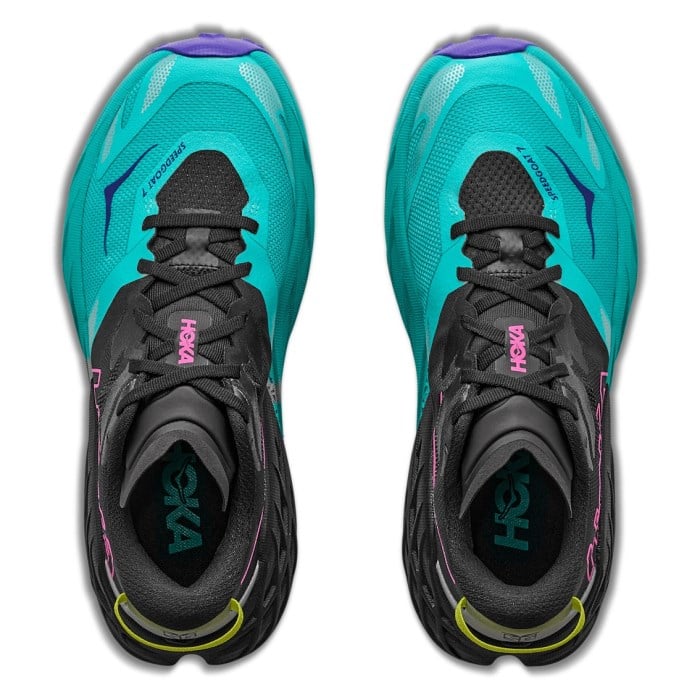 Hoka Speedgoat 7 - Womens Trail Running Shoes - Black/Electric Aqua - image 4