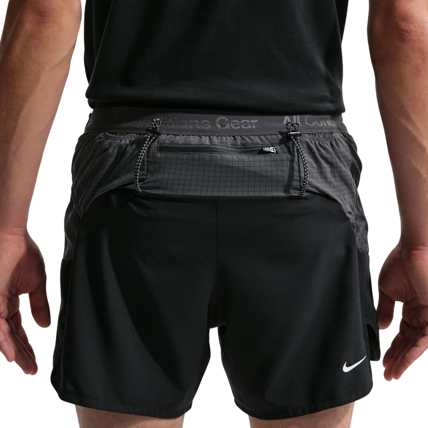 Nike ACG Second Sunrise 5 Inch Mens Brief-Lined Running Shorts - Black/Anthracite/Summit White
