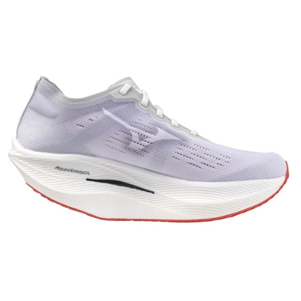 Mizuno Wave Rebellion Pro 2 - Womens Road Racing Shoes - White/Harbor Mist/Cayenne