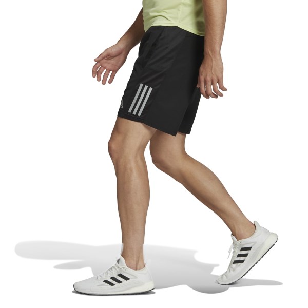 Adidas Own The Run 5 Inch Mens Running Shorts - Black/Reflective Silver
