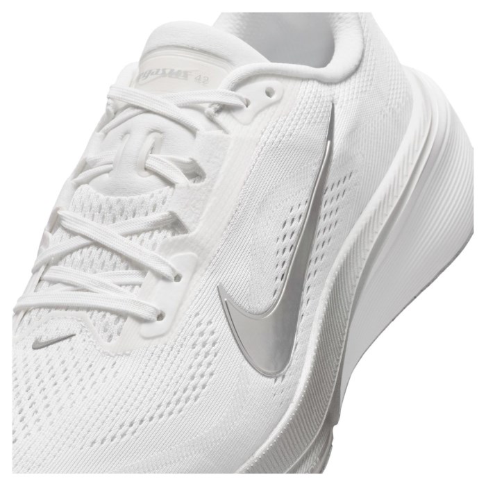 Nike Pegasus 42 - Womens Running Shoes - White/Metallic Silver/Wolf Grey