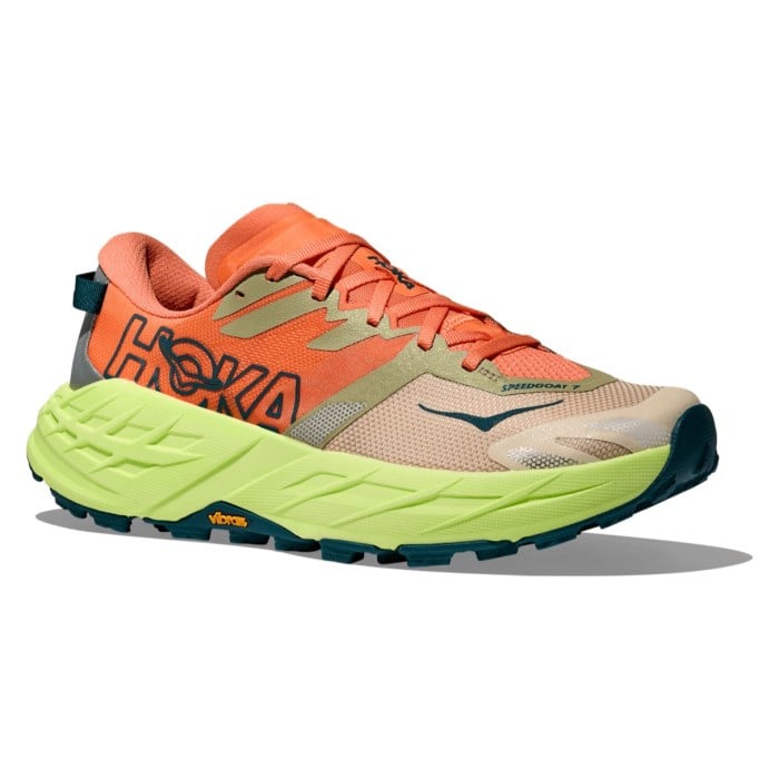 Hoka Speedgoat 7 - Womens Trail Running Shoes - Persimmon/Neon Yuzu