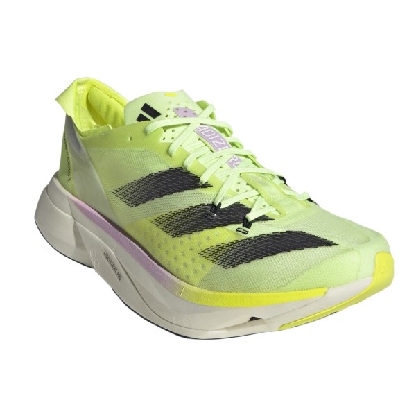 Adidas Adizero Adios Pro 3 - Mens Road Racing Shoes - Green Spark/Aurora Metallic/Lucid Lemon