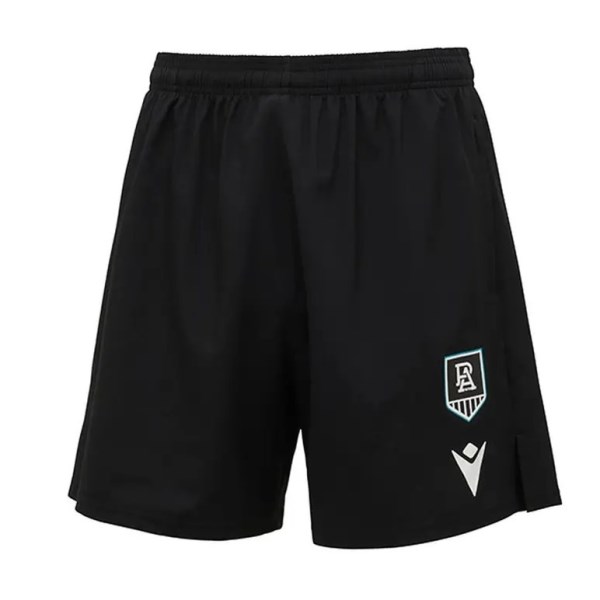 Macron Port Adelaide Power Mens Shorts - Black/Teal