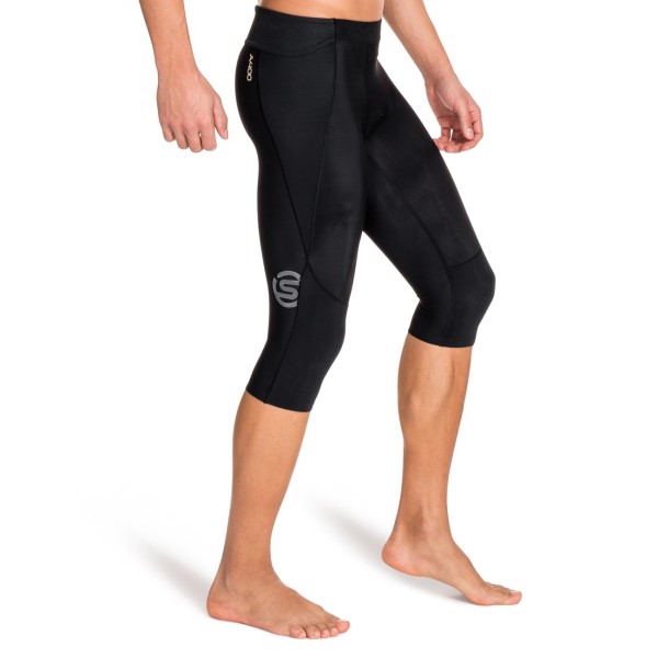 Skins A400 Mens Compression 3/4 Tights - Black | RunDNA