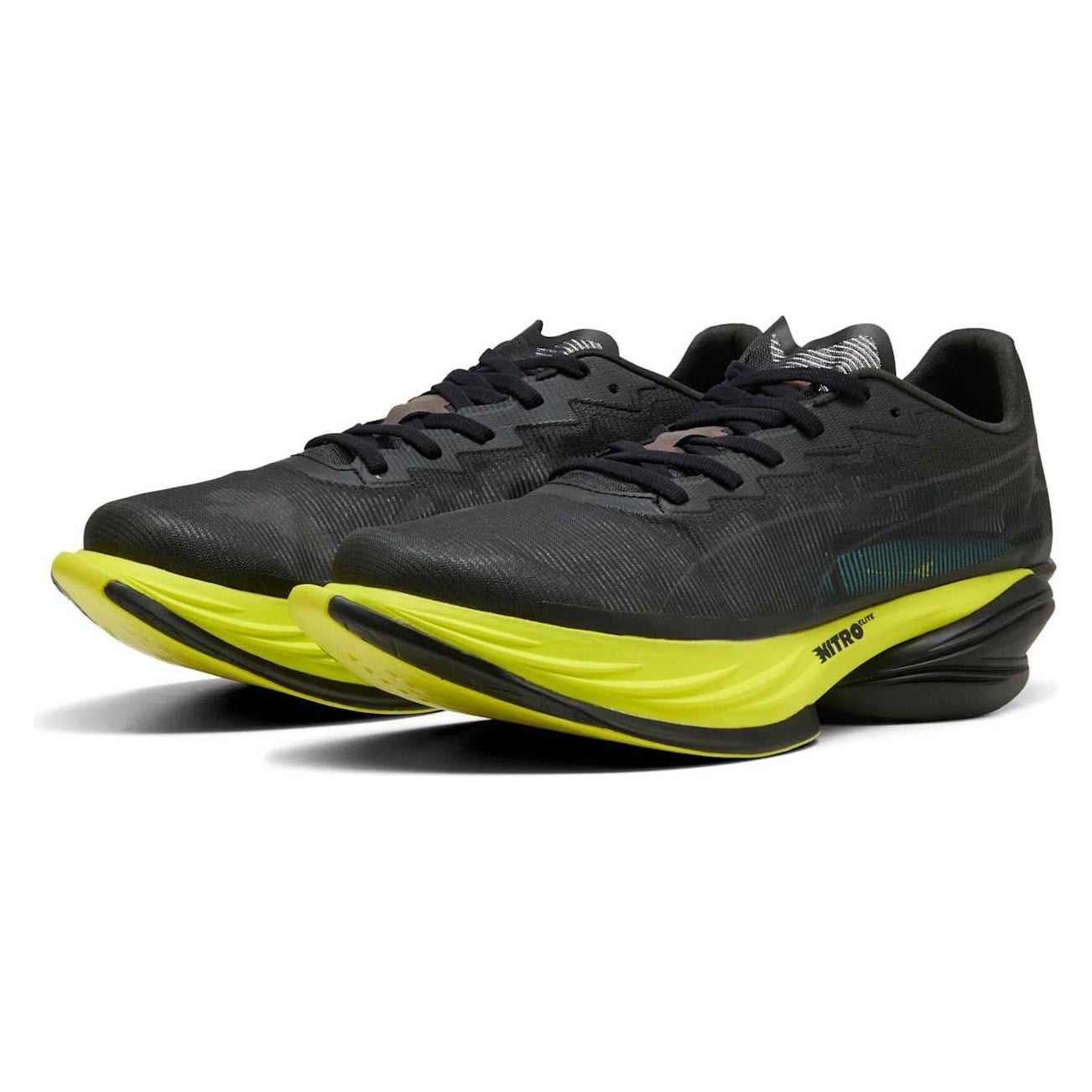 Puma Fast-R 3 Nitro Elite Aston Martin Aramco F1 - Mens Racing Shoes - Black/Lime/Green Lux