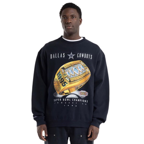 Mitchell & Ness Dallas Cowboys 5 Rings Superbowl Champ NFL Mens Sweatshirt - Black