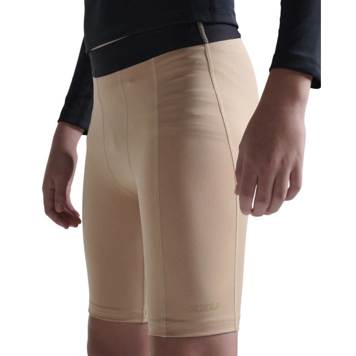 2XU Boys Core Compression Shorts - Beige