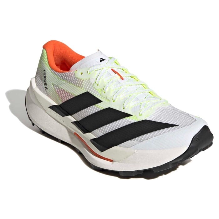 adidas Terrex Agravic TT - Mens Trail Running Shoes - Cloud White/Core Black/Impact Orange