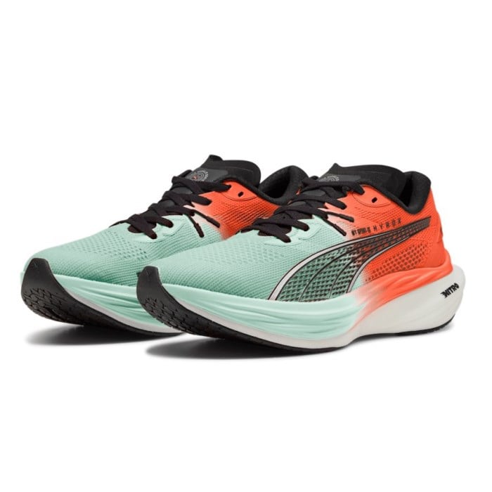 Puma Deviate Nitro 3 Hyrox - Mens Running Shoes - Glowing Red/Mint Melt