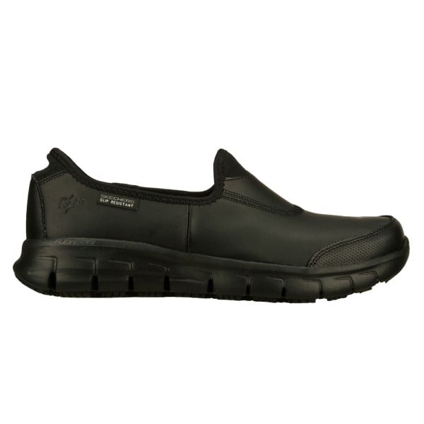 Skechers Sure Track - Womens Slip Resistant Work Shoes - Black