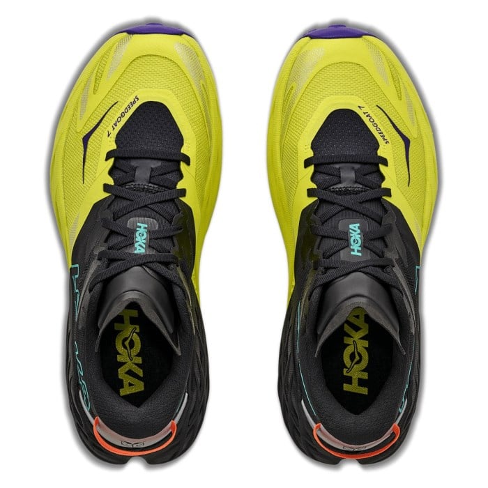 Hoka Speedgoat 7 - Mens Trail Running Shoes - Black/Hoka Citrus - image 4