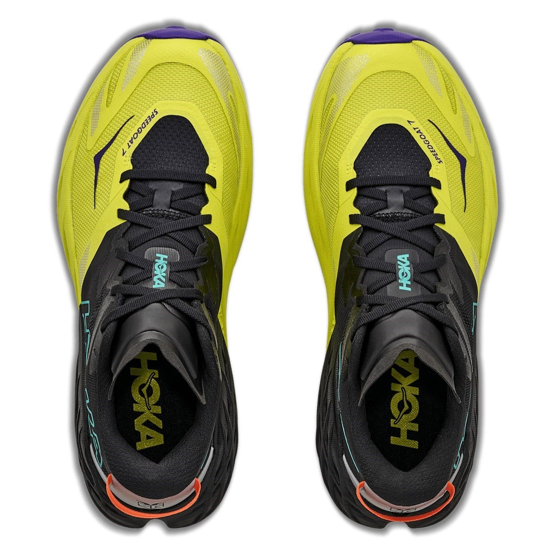 Hoka Speedgoat 7 - Mens Trail Running Shoes - Black/Hoka Citrus - image 4