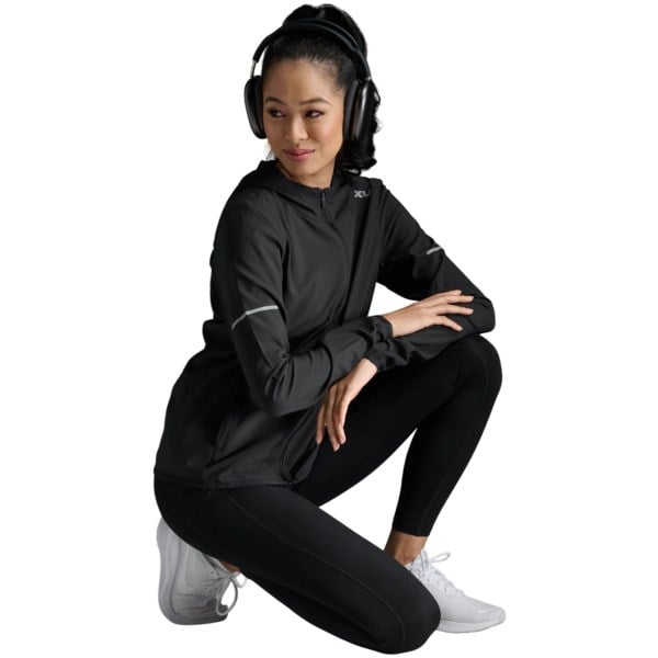 2XU Womens Aero Jacket - Black/Silver Reflective
