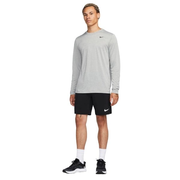 Nike Dri-Fit Legend Mens Training Long Sleeve Top - Tumbled Grey/Silver/Heather/Black